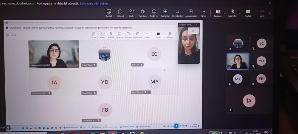 Ulaştırma Mühendisliği Bölümü Kalite Komisyonu Toplantısı Gerçekleştirdi