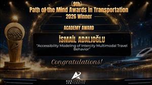 Dr. İsmail Adalıoğlu’na 9. Ulaşımda Aklın Yolu Ödülleri’nde Akademi Ödülü
